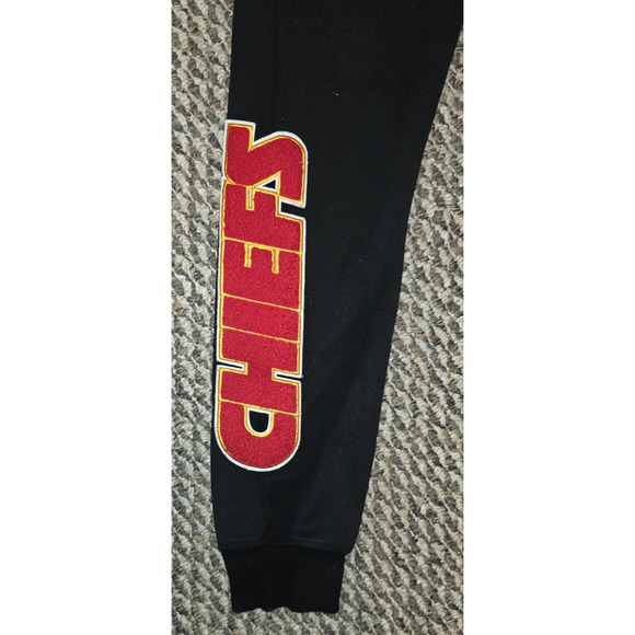 Kansas City Chiefs Sweatpants Small Pro Standard NFL Joggers Black Multi Logo - Picture 6 of 11